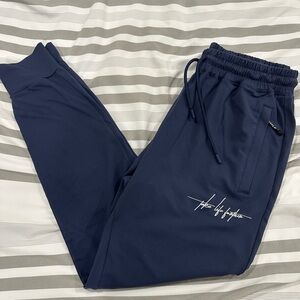 TLF Men's Navy Joggers with Script Detail